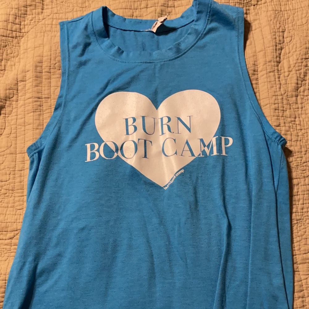 Blue Burn Boot Camp heart muscle tank